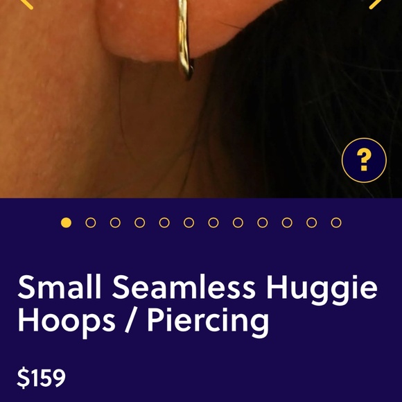 Automic Gold Small Seamless Huggie Hoop--14k Yellow Gold - Picture 5 of 5